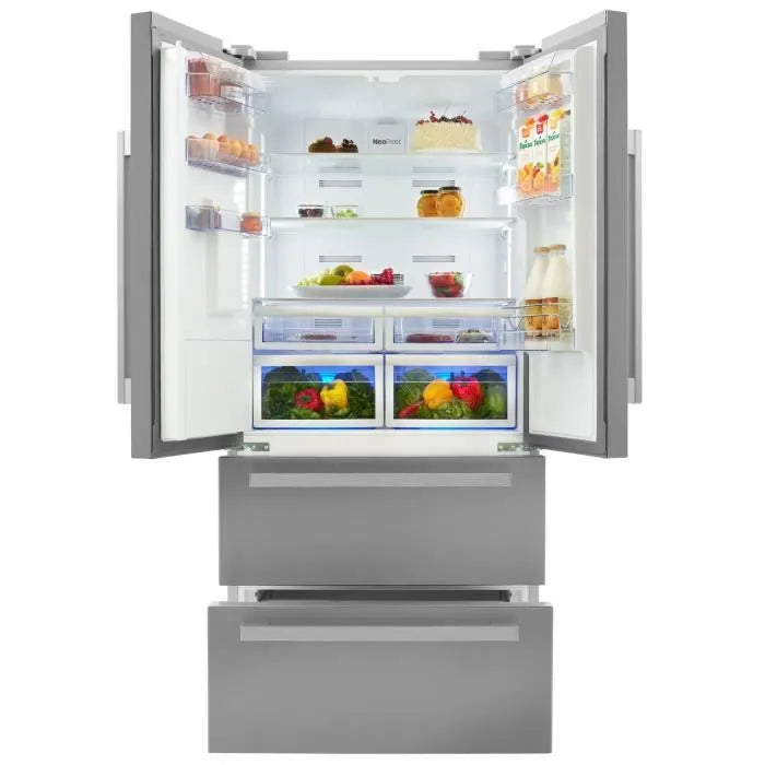 Réfrigérateur – 2 portes & 2 tiroirs – Neo Frost – Distributeur d’eau – 530 L – A++ – Inox BEKO GNE60532DX