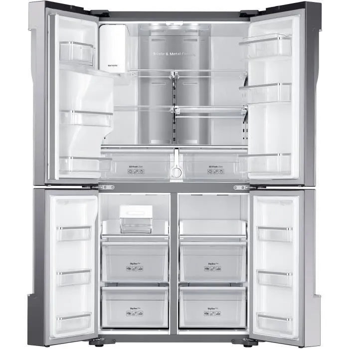 Réfrigérateur américain – 564L (361 + 203 L) – Froid ventilé-A+ – L 90,8 x H 182,5 cm – Inox anti trace SAMSUNG RF56J9040SR