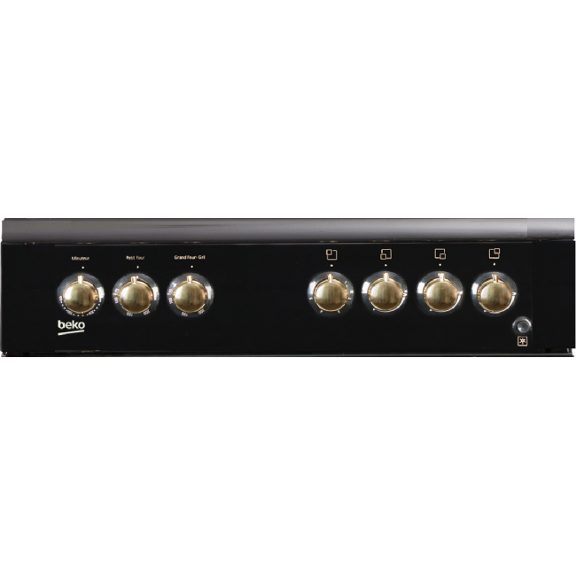 Cuisinière table mixte gaz / électrique – 4 zones – Double four électrique – 49 L – 38 L – A – L60 x H 85 cm BEKO FDF63110DBR