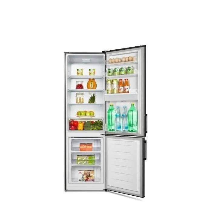 Réfrigérateur combiné – 262L (196L + 66L) – Froid statique – A+ – L 55 x H 180 cm – Noir CONTINENTAL EDISON CEFC262DB