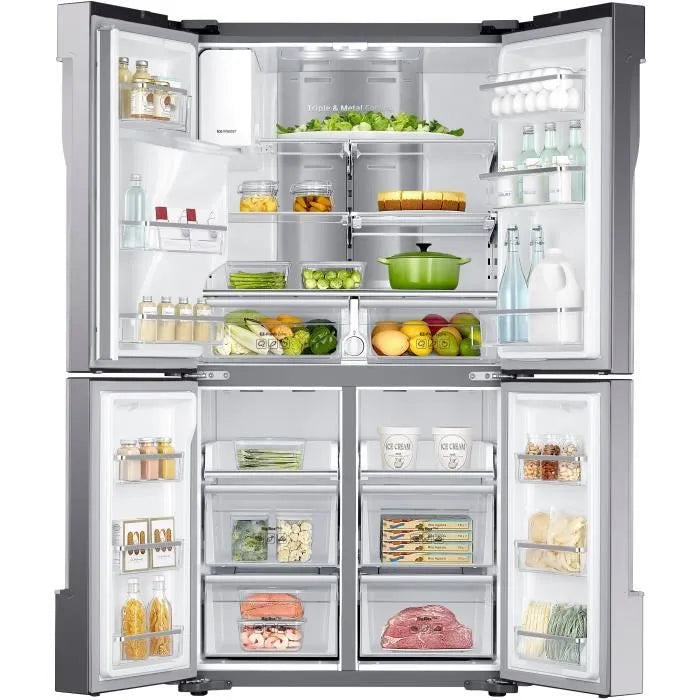 Réfrigérateur américain – 564L (361 + 203 L) – Froid ventilé-A+ – L 90,8 x H 182,5 cm – Inox anti trace SAMSUNG RF56J9040SR