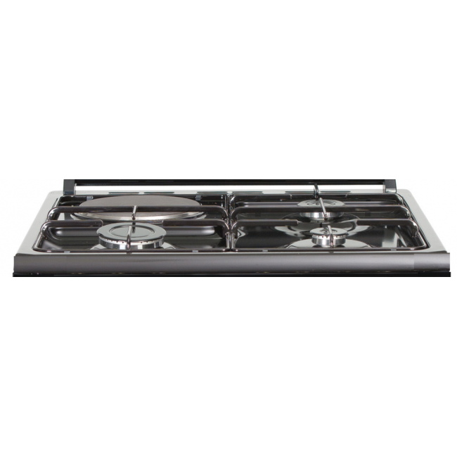 Cuisinière table mixte gaz / électrique – 4 zones – Double four électrique – 49 L – 38 L – A – L60 x H 85 cm BEKO FDF63110DBR